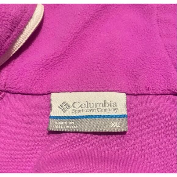 Womens COLUMBIA PINK High Collar Half Zip Sweater SZ XL - Picture 6 of 9